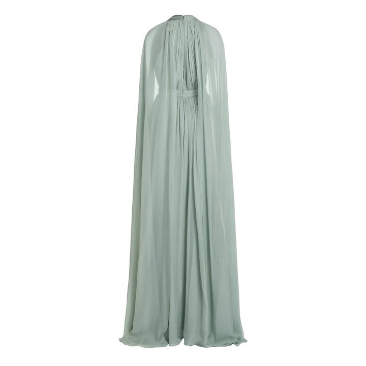 RETUK Deep V Maxi Evening Dress Gown
