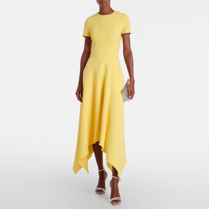 BUPRE Short-sleeved Evening Dress Gown