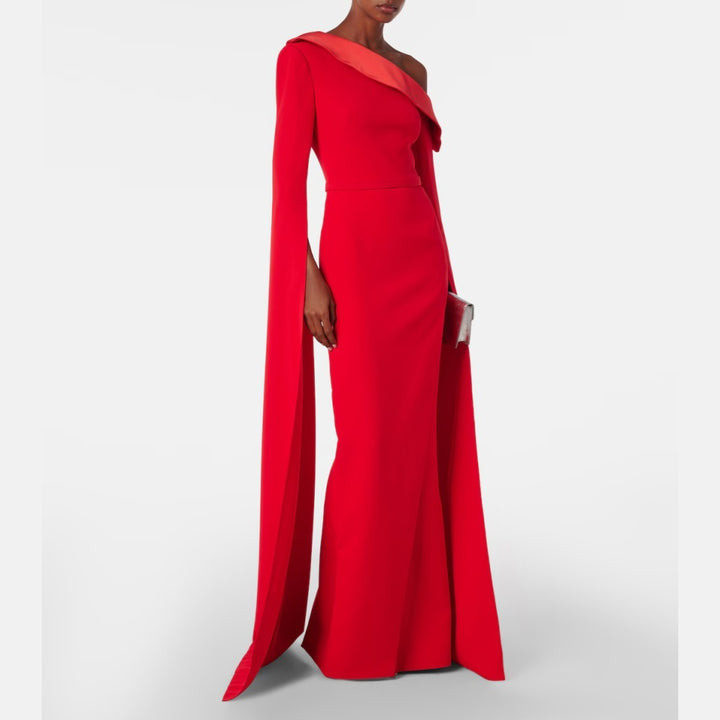 SUTUR One-Shoulder Evening Dress Gown