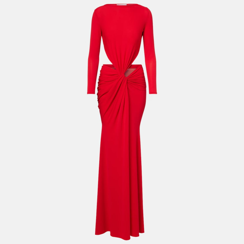 NUBVA Long Sleeves Maxi Evening Dress Gown