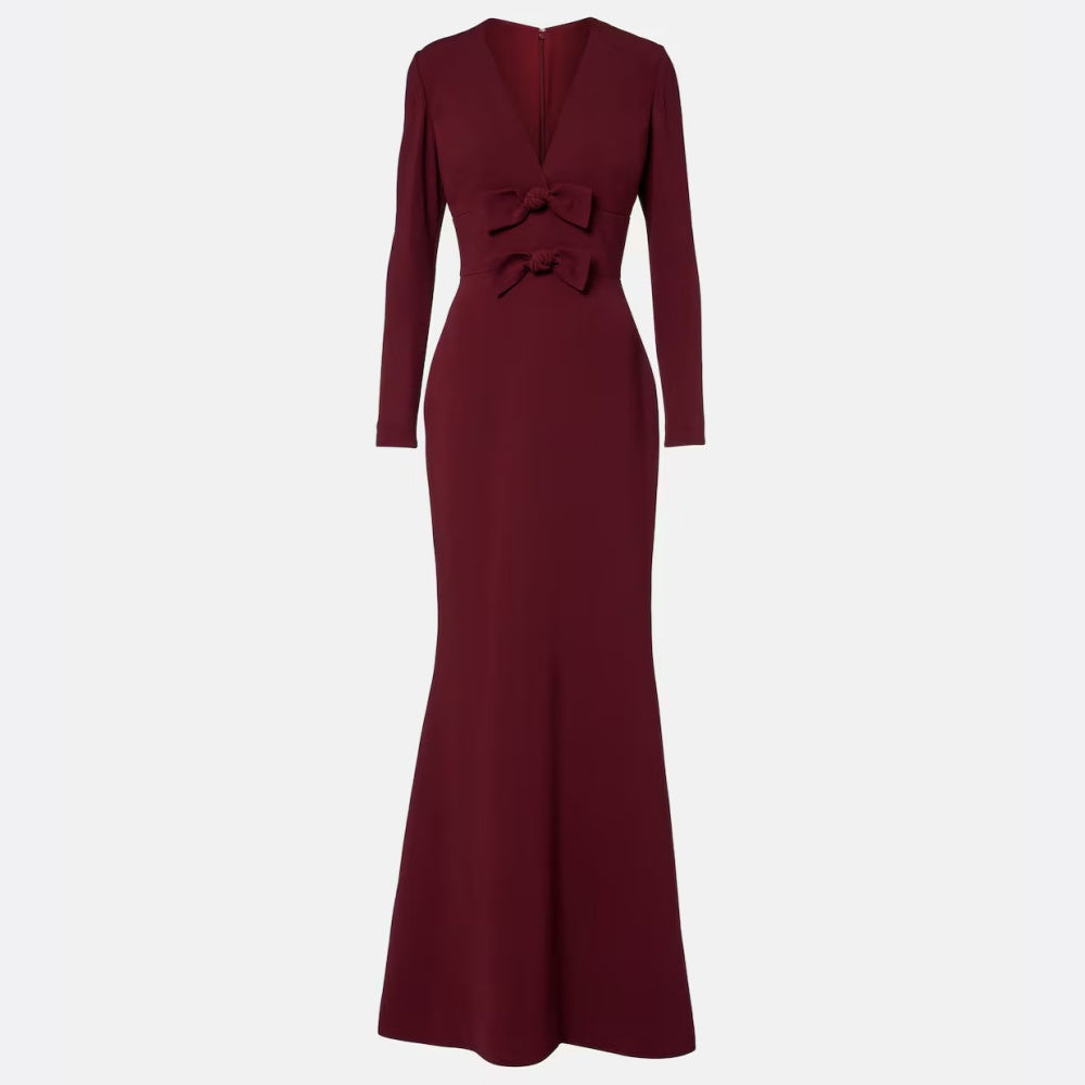 NESVI Deep V Evening Dress Gown