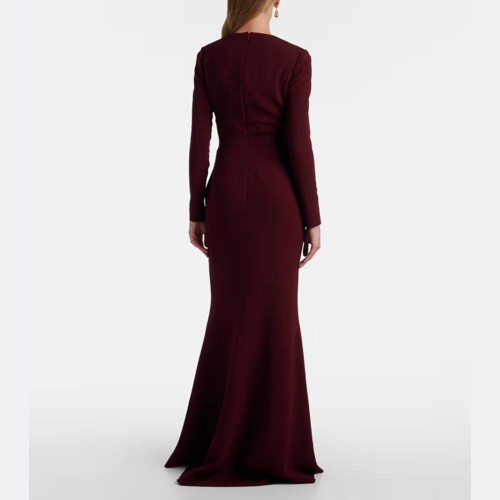 NESVI Deep V Evening Dress Gown
