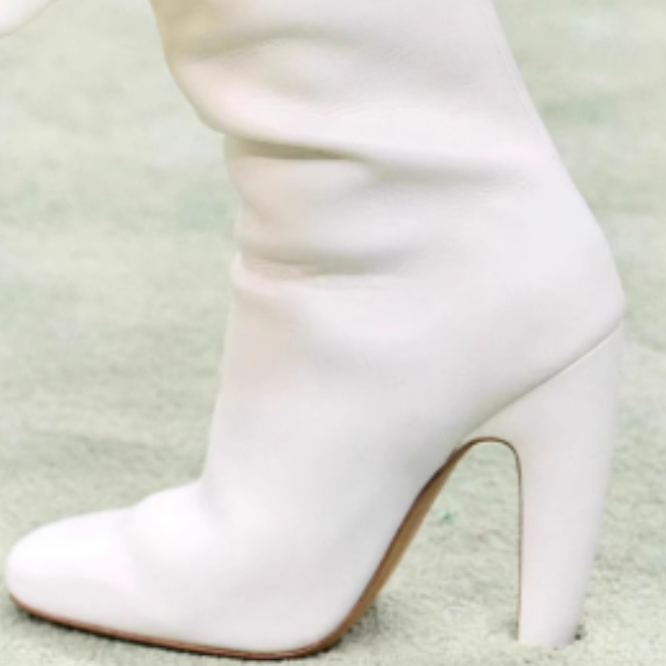 WRITON Square-toe Block Knee High Boots