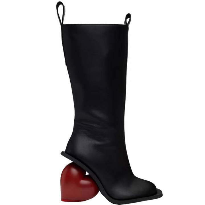 METIO Heart Heel Knee High Boots