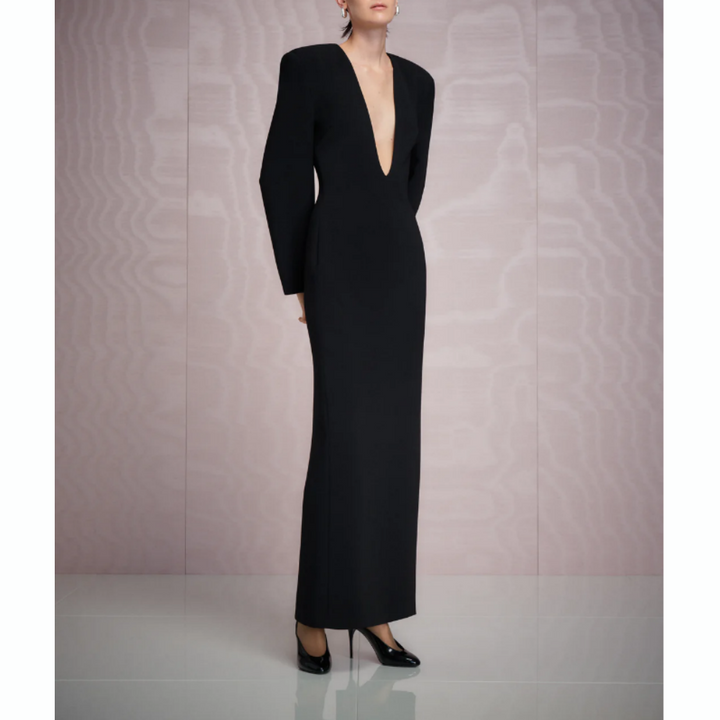 LRUHA Deep V Evening Dress Gown