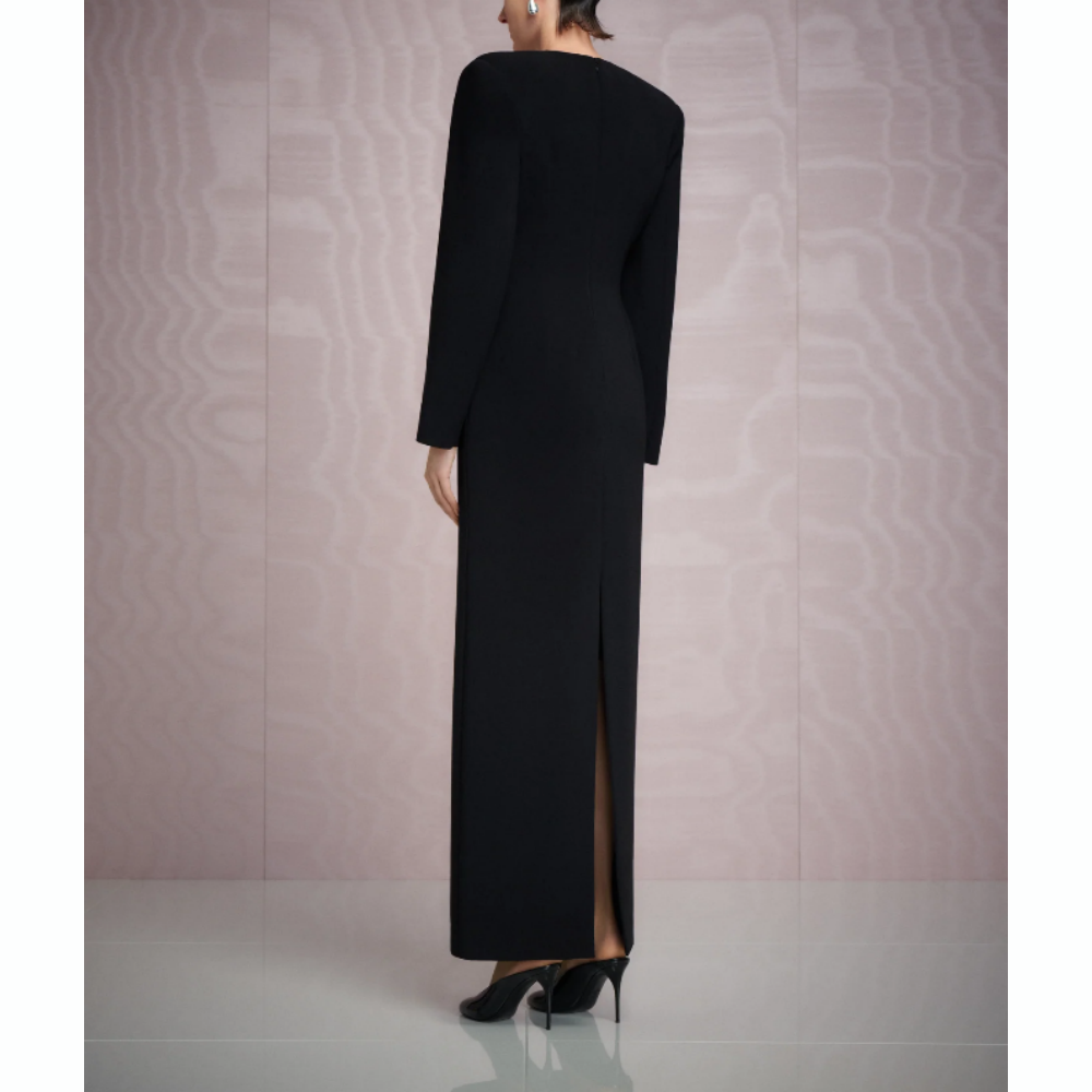 LRUHA Deep V Evening Dress Gown