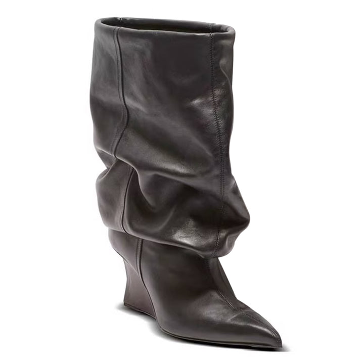 PGJTX Wedged Heel Ankle Boots