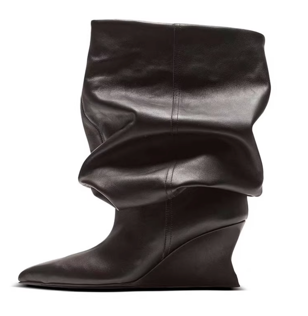 PGJTX Wedged Heel Ankle Boots