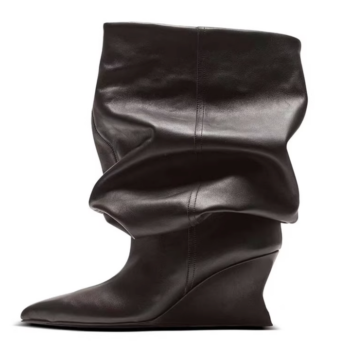 PGJTX Wedged Heel Ankle Boots
