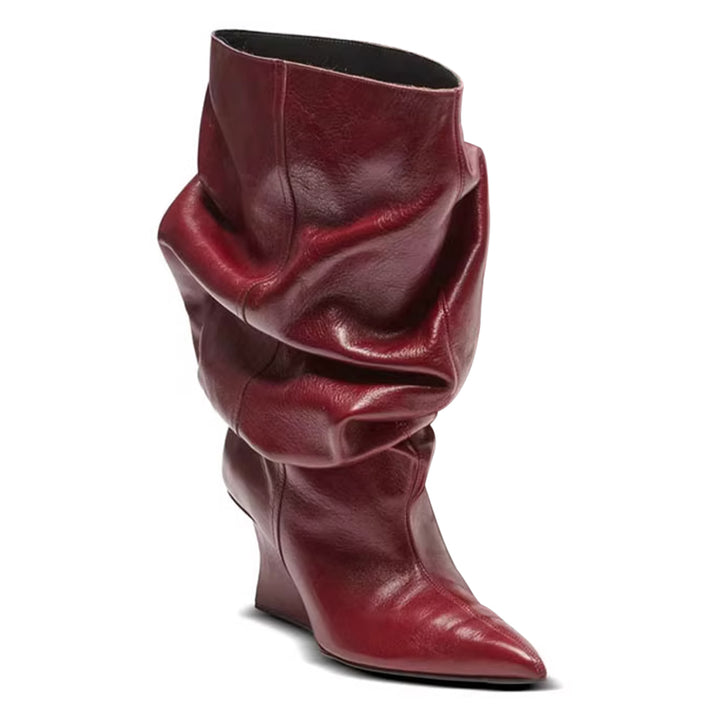 PGJTX Wedged Heel Ankle Boots