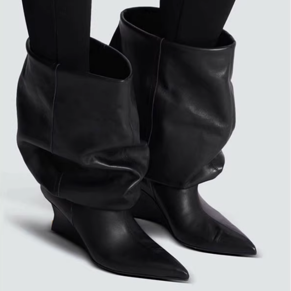 PGJTX Wedged Heel Ankle Boots