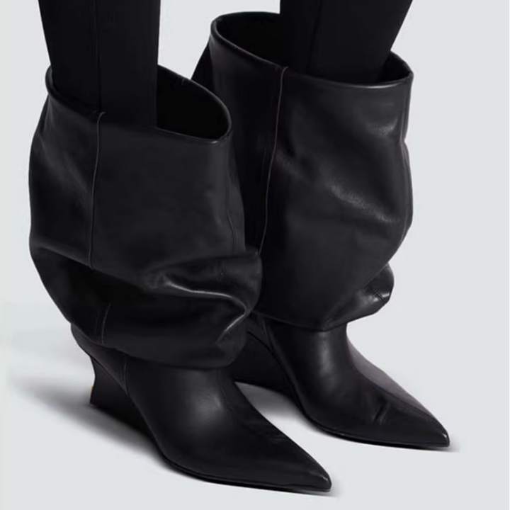 PGJTX Wedged Heel Ankle Boots