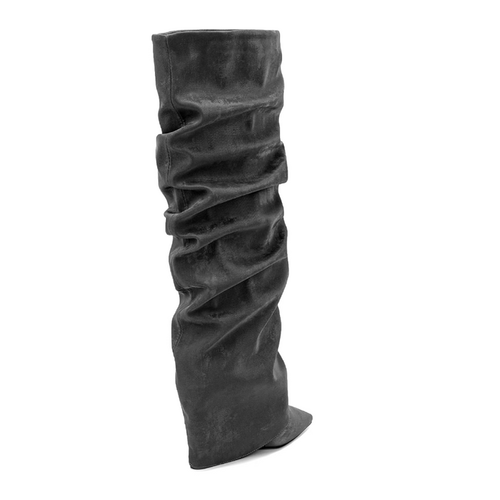 ZJXDM Wedged Heel Knee High Boots - 10.5cm