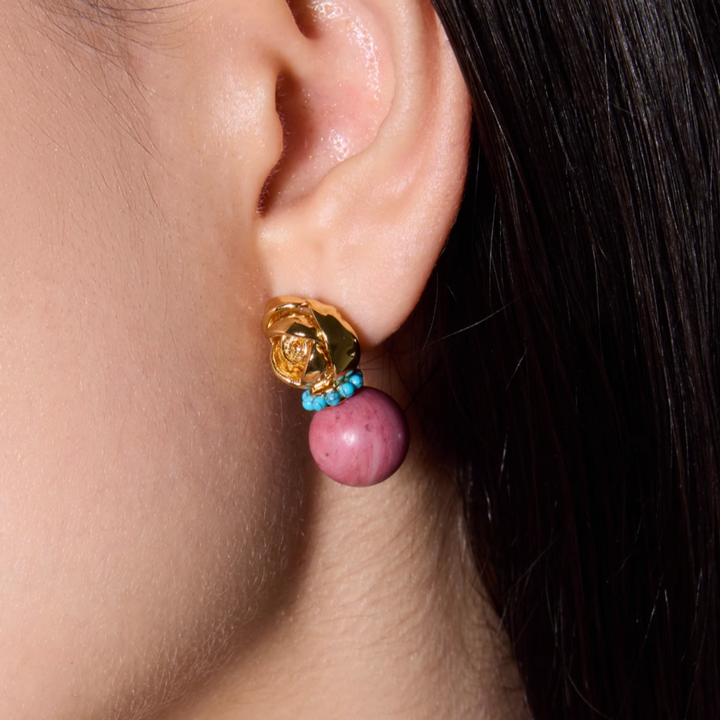 MGHDH Big-sized Rose Earrings - Pair