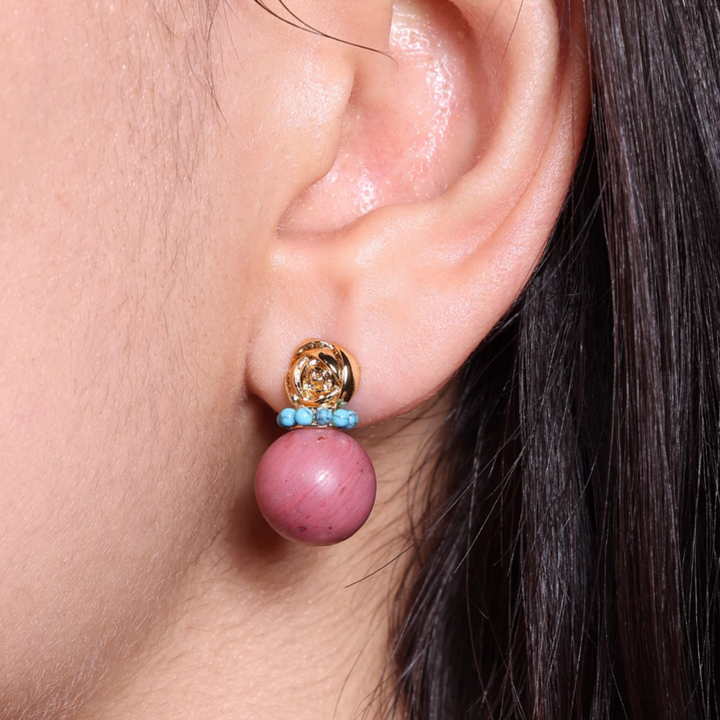 MGHZS Small-sized Rose Earrings - Pair