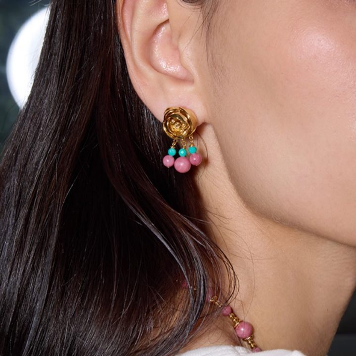 MGHLS Rose Tassel Earrings - Pair