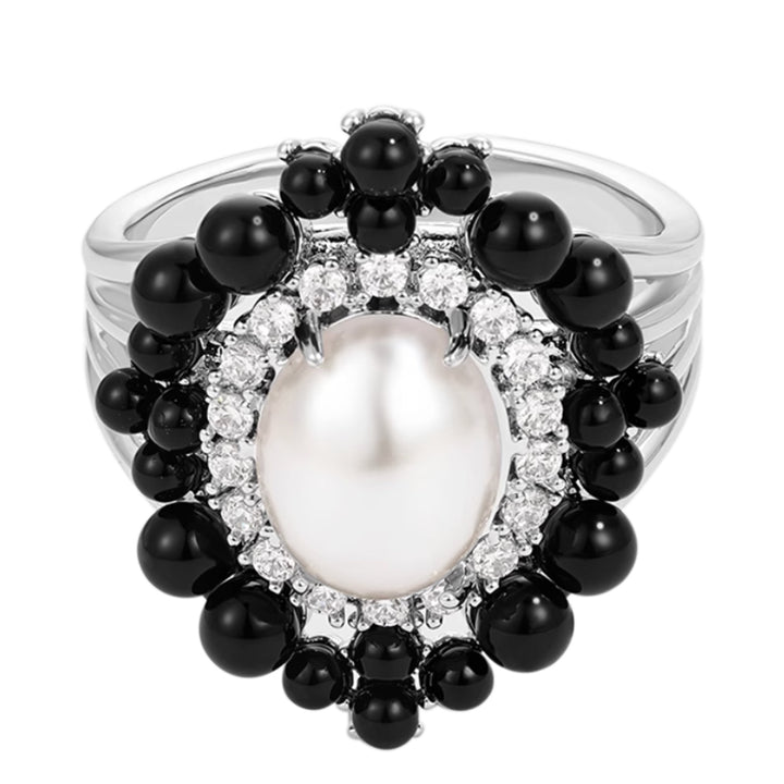 HBSXZ Zircon And Pearl Ring