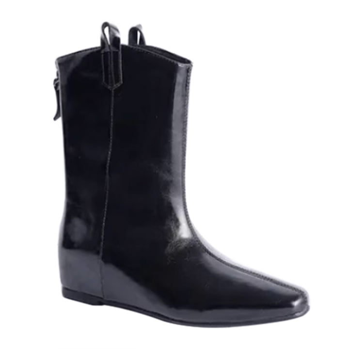 YXSCQ Wedged Leather Boots