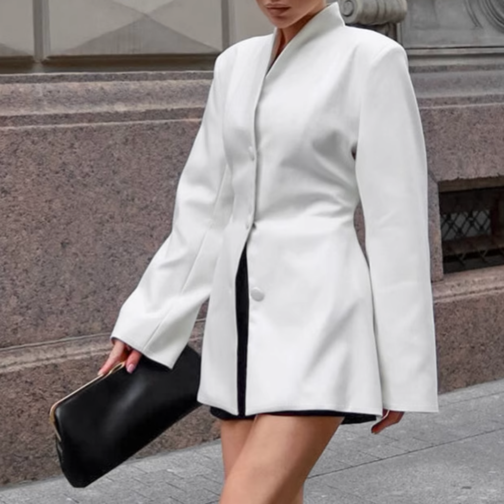 PUMEO Fitted-Waist Blazer