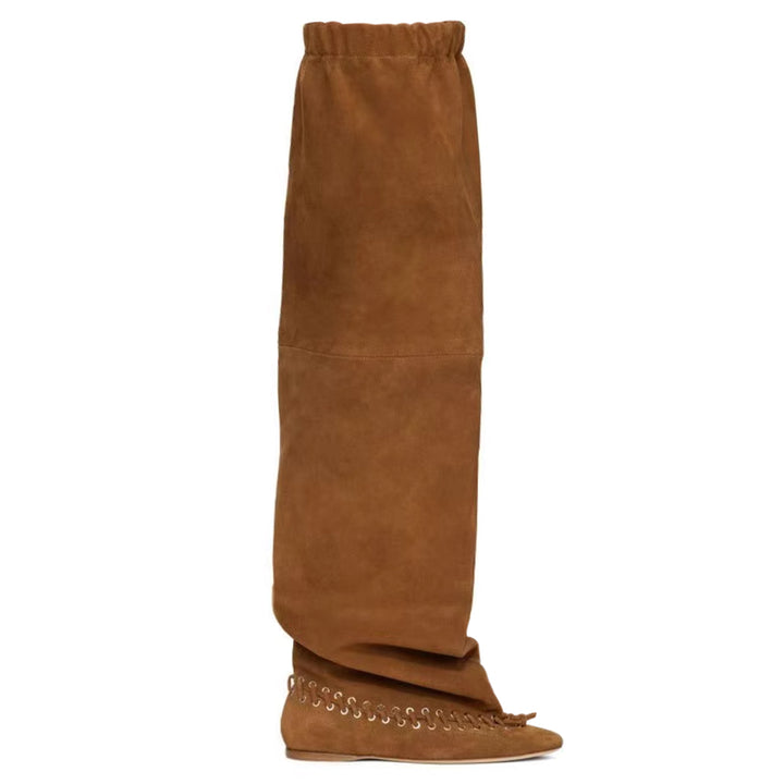 MODIG Suede Flat Over The Knee High Boots
