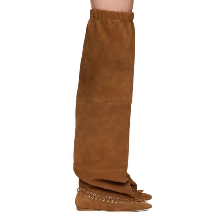 MODIG Suede Flat Over The Knee High Boots
