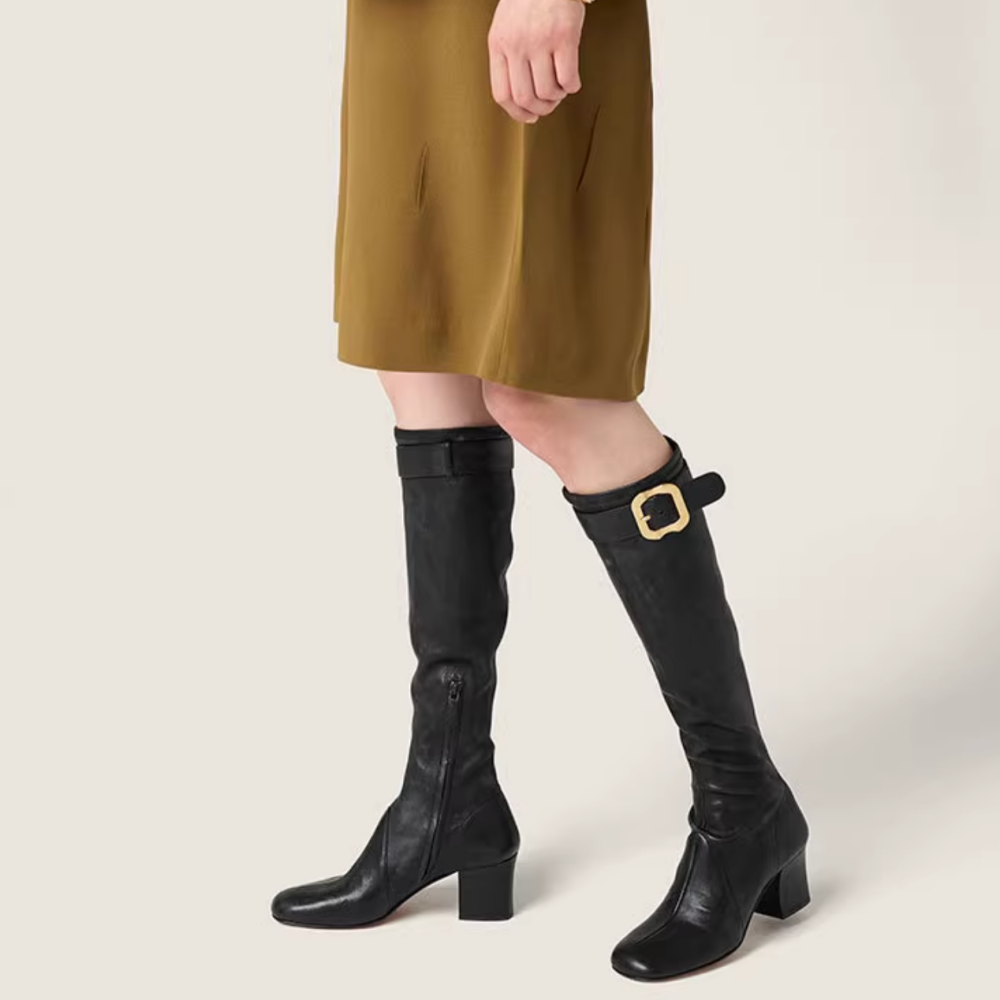 FANTC Buckled Knee High Boots