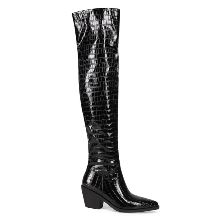 HISTU Leather Over The Knee High Boots