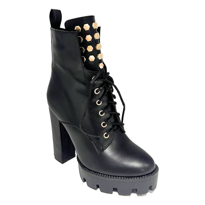 DIMOD Studded Platform Ankle Boots