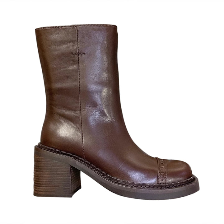 LUVHA Block Heel Ankle Boots