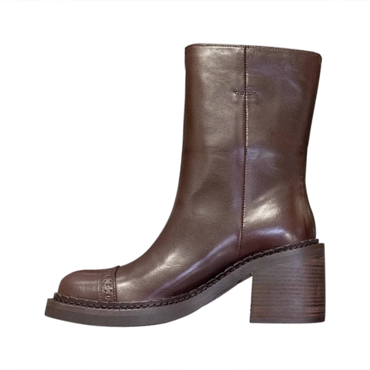 LUVHA Block Heel Ankle Boots