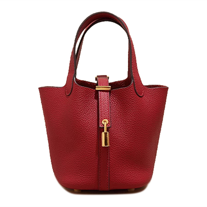 LCZIH Leather Bucket Bag - Small