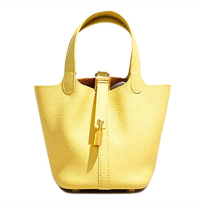 LCZIH Leather Bucket Bag - Small