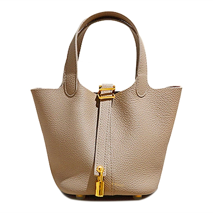 LCZIH Leather Bucket Bag - Small