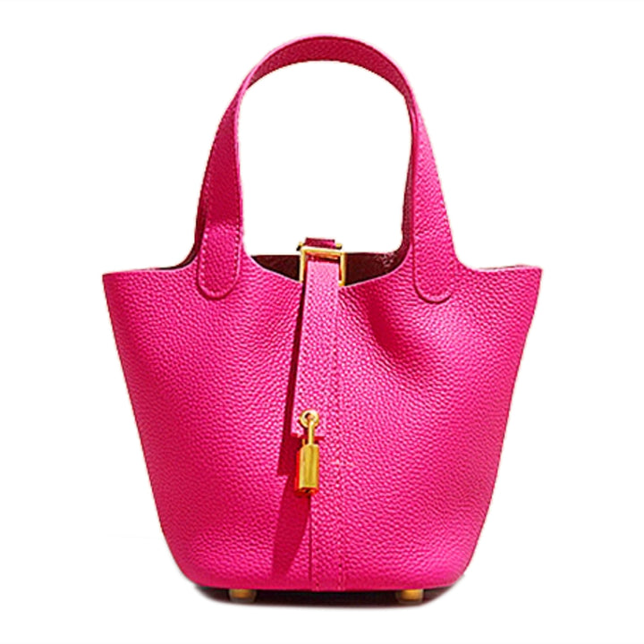 LCZIH Leather Bucket Bag - Small