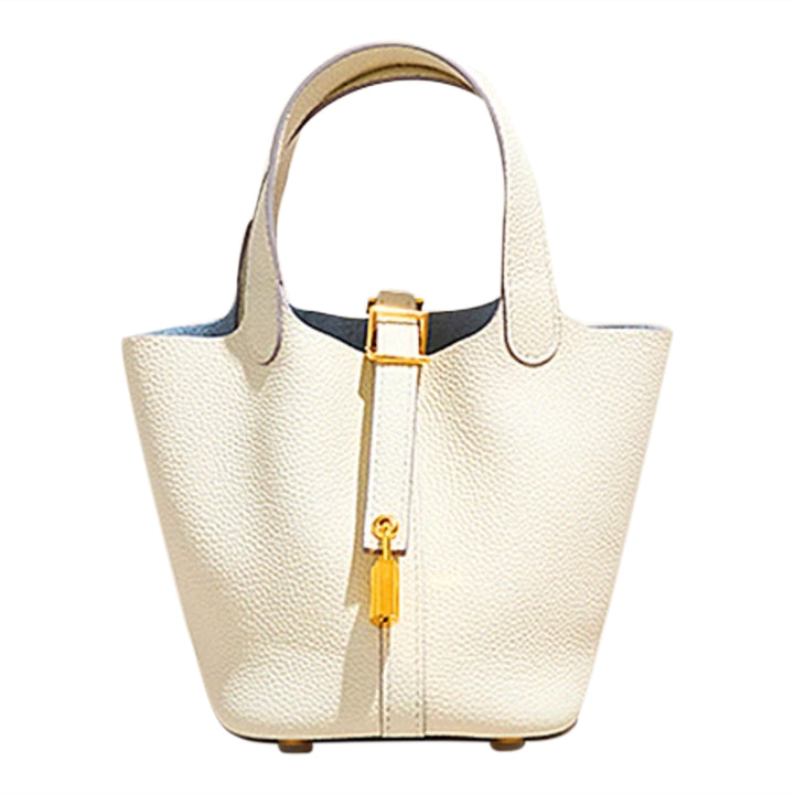 LCZIH Leather Bucket Bag - Small