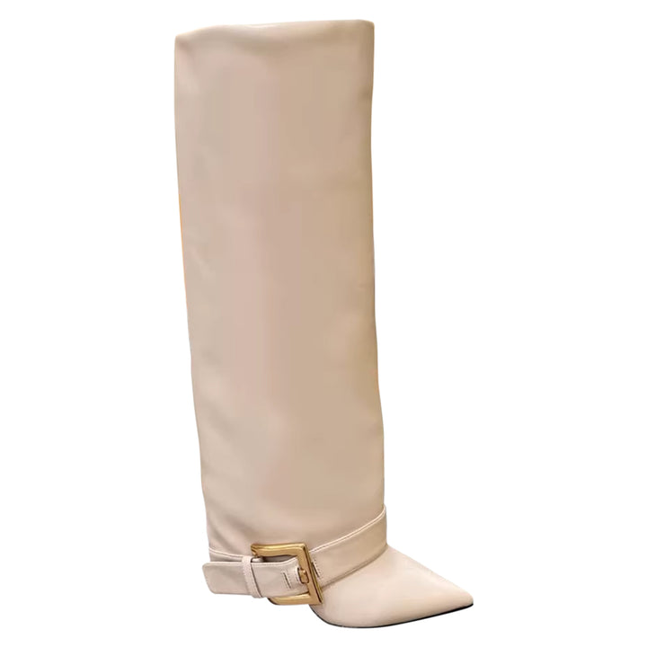 VUXIC Buckled Knee High Boots - 10cm