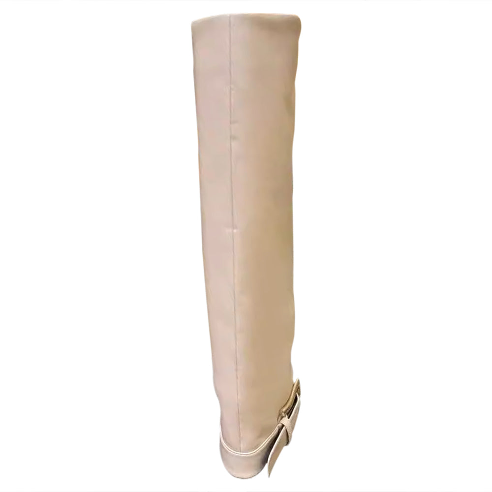 VUXIC Buckled Knee High Boots - 10cm