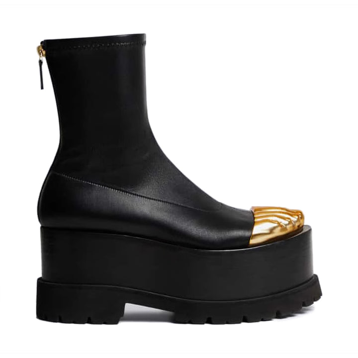 SIANN Leather Platform Ankle Boots