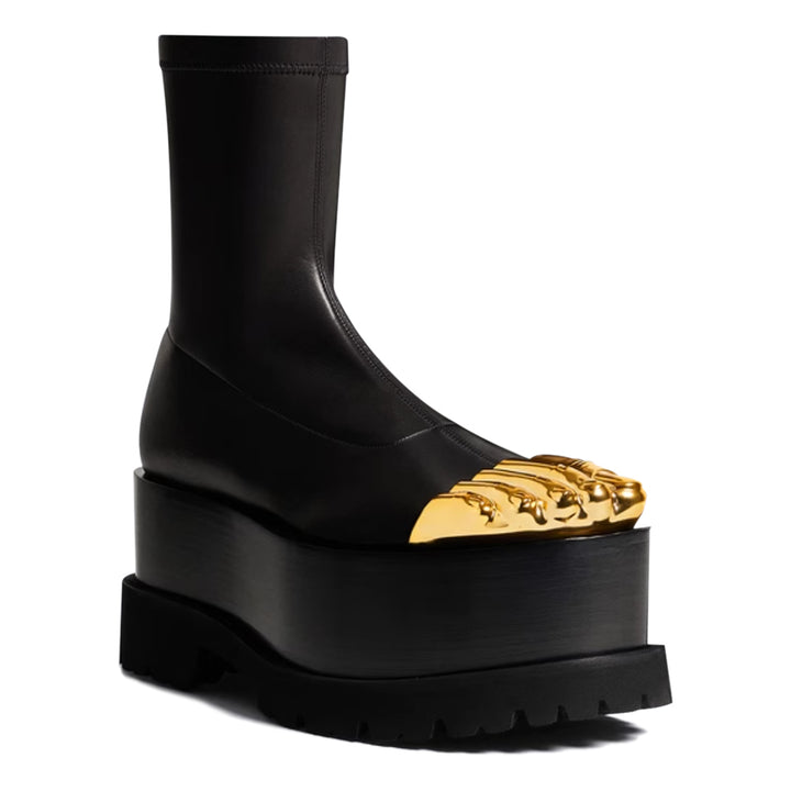 SIANN Leather Platform Ankle Boots