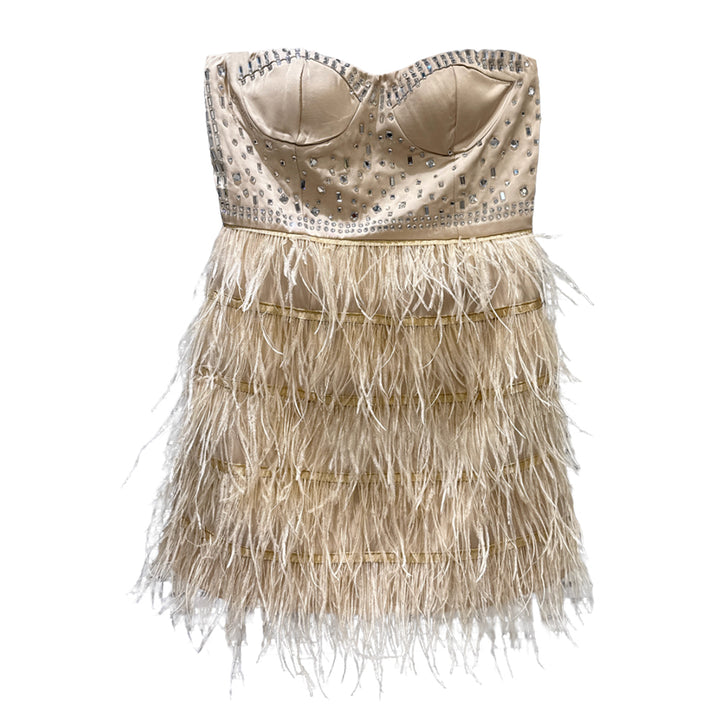 SIZUY Tube Mini Evening Dress Gown