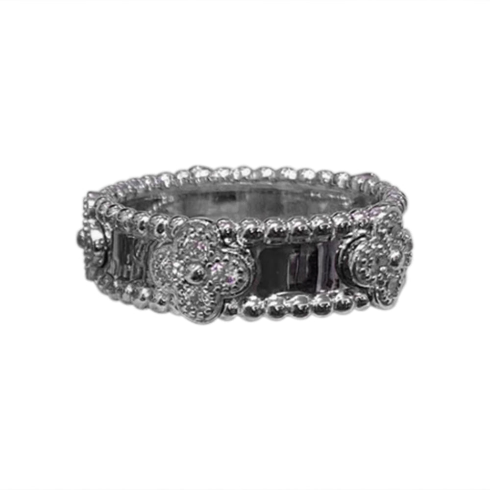 WNUAO Flower Narrow Band Ring