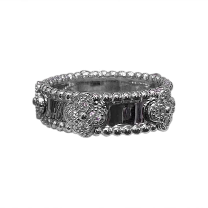 WNUAO Flower Narrow Band Ring