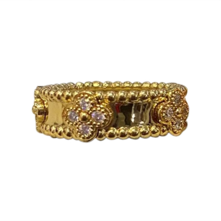 WNUAO Flower Narrow Band Ring