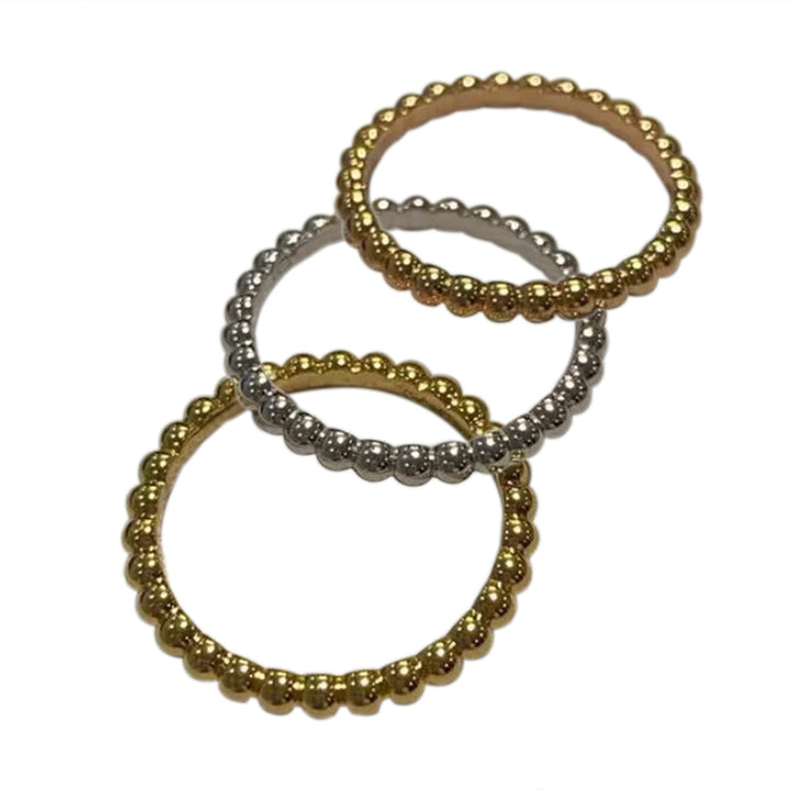 WNUAO Small Beaded Edge Ring