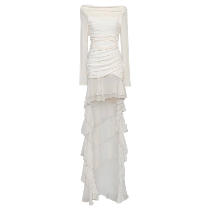 HOHEY Off-Shoulder Evening Dress Gown