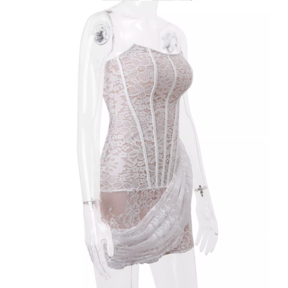 FIEIS Tube Mini Evening Dress Gown