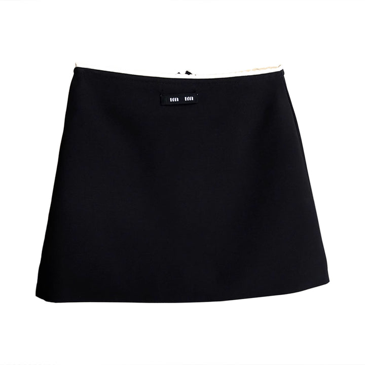 GOYAI Lace Trim Mini Skirt