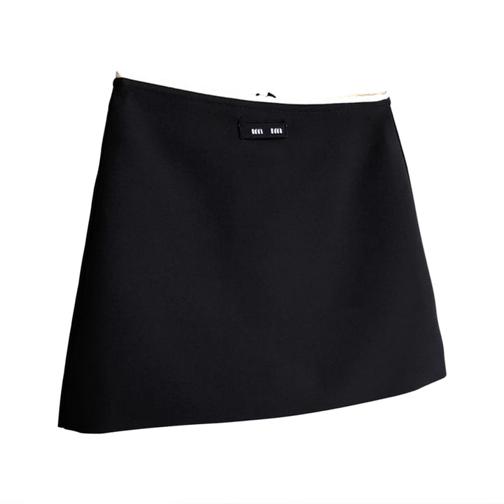GOYAI Lace Trim Mini Skirt