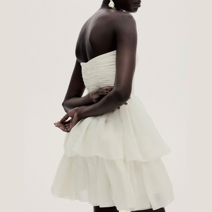 DICEN Tube Mini Evening Dress Gown