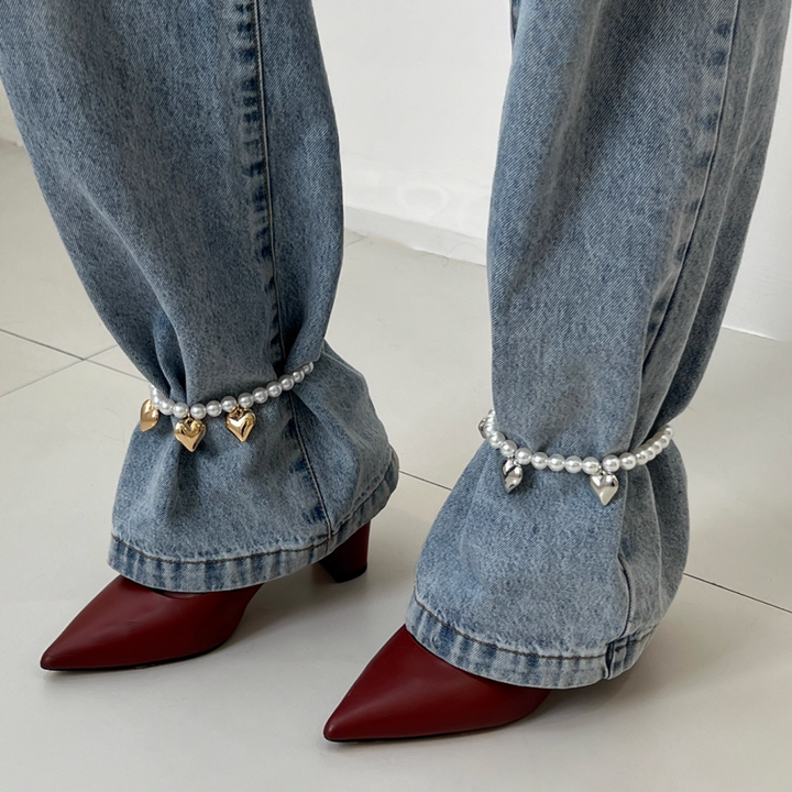 XIHEU Heart Pearl Anklet